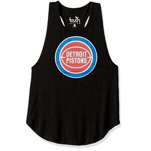 NBA Detroit Pistons Womens Size L Wishbone Tank Top Touch Black T Back Style